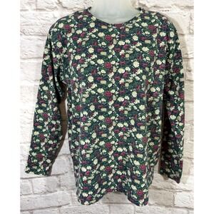 Vintage County Seat Allover Floral Rose Print 100% Cotton Top Cottagecore Medium